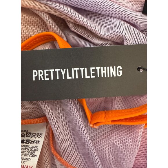 2/$30 NWT PrettyLittleThing 8 Gradient Ruffle Maxi Dress Adjustable Straps - Picture 15 of 16